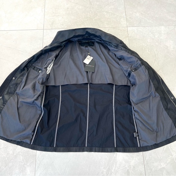 JOHN VARVATOS USA Black 100% Cotton Zip & Snap Long Sleeve Field Jacket Sz L NWT - Picture 12 of 16